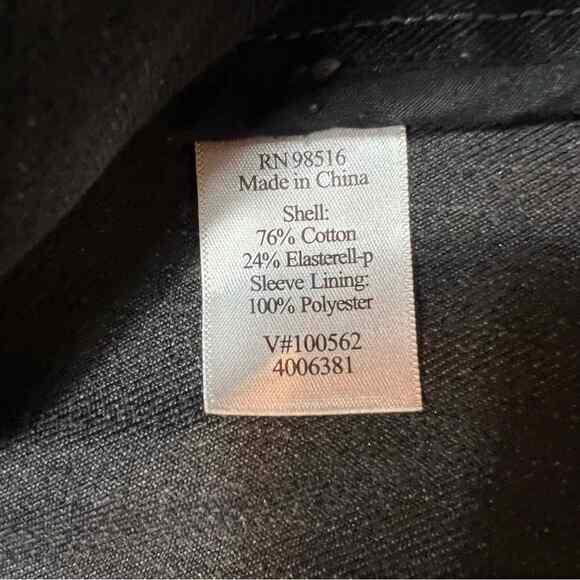 Coldwater creek fitted charcoal gray faded, denim blazer, size 10 A231 - Picture 6 of 7